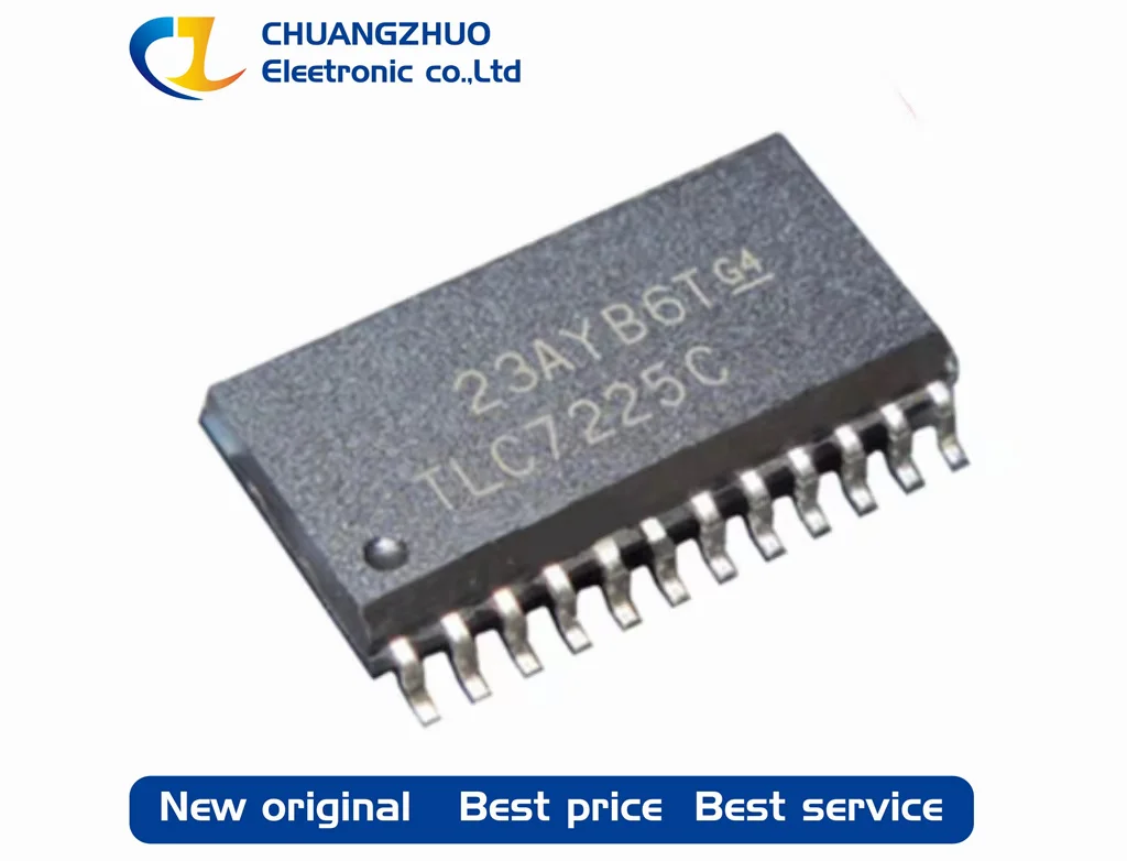 1 шт. новый оригинальный TLC7225CDWR 20us 8 параллельный ± 1LSB SOIC-24-300mil цифро-аналоговые конвертеры (DACs)