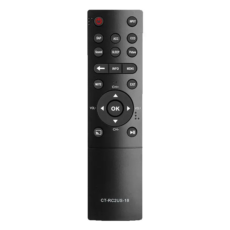 CT-RC2US-18 Замена пульта дистанционного управления Toshiba для телевизора 32L221U 43L621U 49L621U