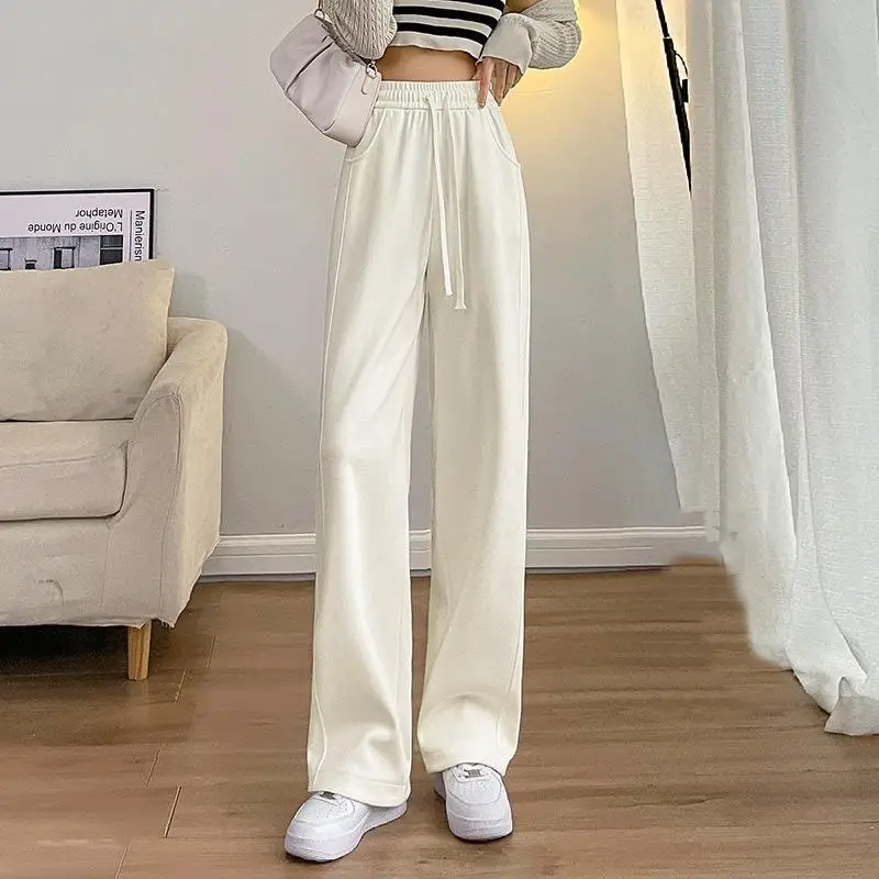 Мягкие удобные женские брюки с широкими штанинами новинка 2023 повседневные