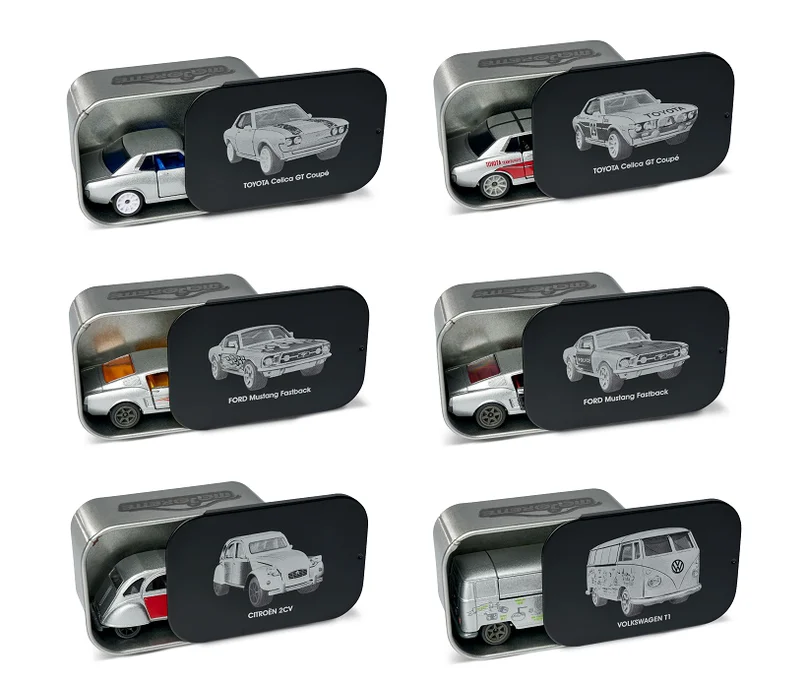 Majorette 2019 3163 1:64 VW T1 FORD MUSTANG FASTBACK CITROEN 2CV CELICA GT COUPE литой под давлением сплав модель