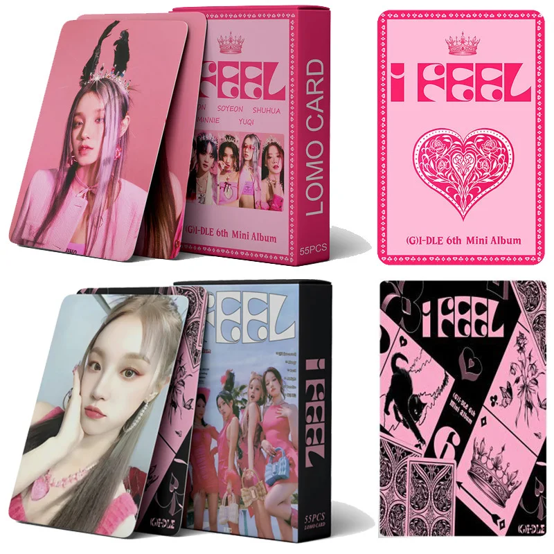 

55pcs/set Kpop GIDLE ILOVE INEVER DIE Album Lomo Cards (G)I-DLE Girls I Burn Photo Card Minnie Postcard Fans Gift YUQI MINNIE