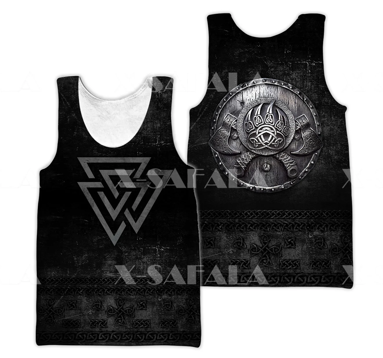 

Odin Viking Symbol Tattoo Raven 3D Printed Men Shirt Vest Harajuku Fashion Sleeveless T-shirt Summer streetwear Tank Tops-9