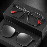 multifunctio glasses frame with magnetic absorption polarized optical sunglasses large square anti blue light eyeglasses for men