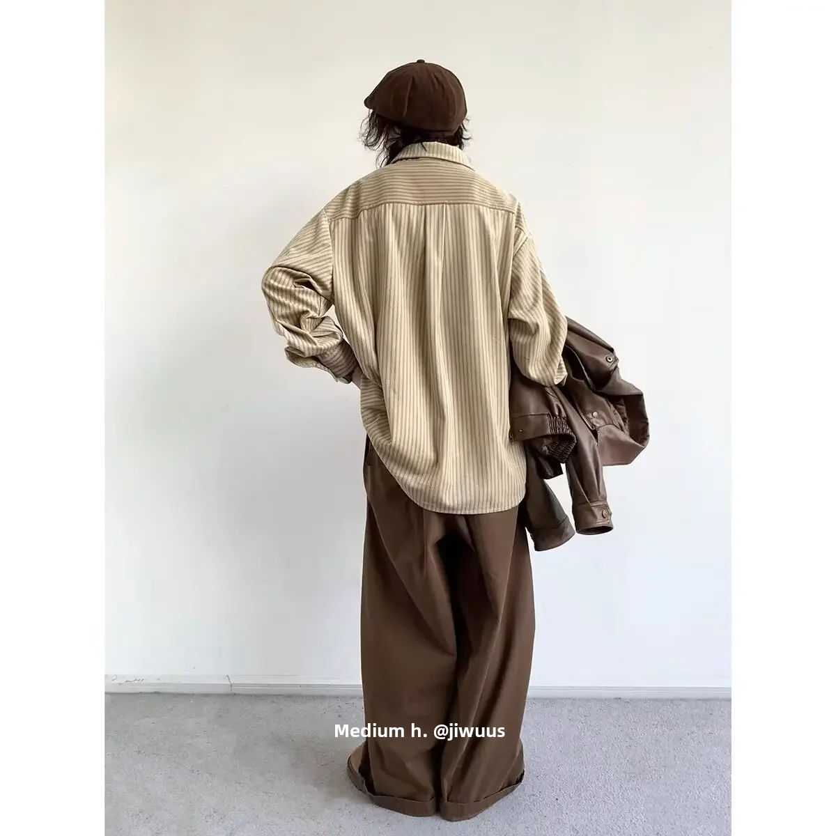 Новая весенняя японская винтажная полосатая рубашка для мужчин и женщин в стиле