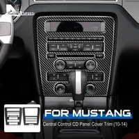airspeed sticker for ford mustang 2010 2014 central control cd panel cover mould auto interior carbon fiber sticker accessories