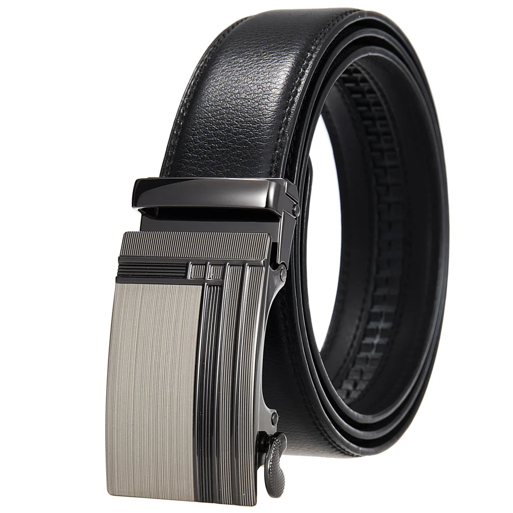 Genuine Leather Men Belt Luxury Leather Strap Automatic Buckle Cowskin Belt for Male Fashion Designer Belt High Quality Belt