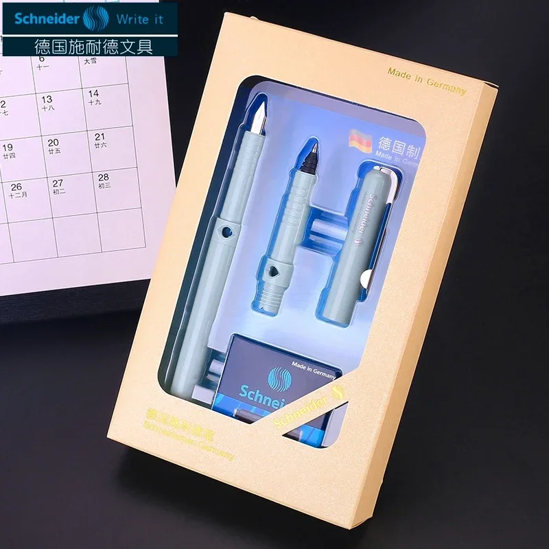 Ручка в подарочной коробке Schneider BK400 с двумя кончиками ручка чернилами для