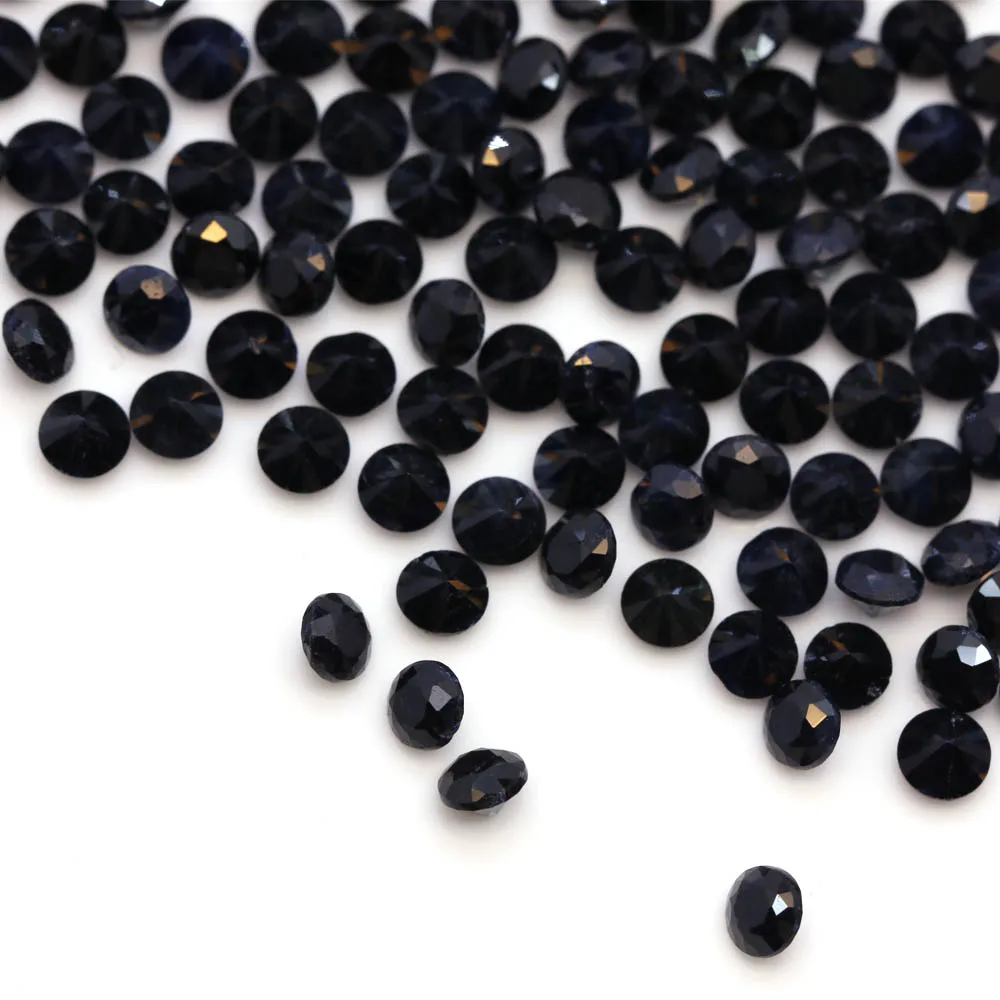 

Hot Selling Black Sapphire Bare Stone Jewelry Accessories Round 0.8-7.0mm Factory Price Direct Sales Accept Customization