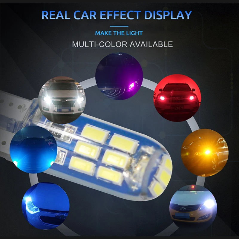 Автоматические лампы TINTUTA T10 W5W 168 194 192 4014 SMD 15 стробоскопов задний фонарь для