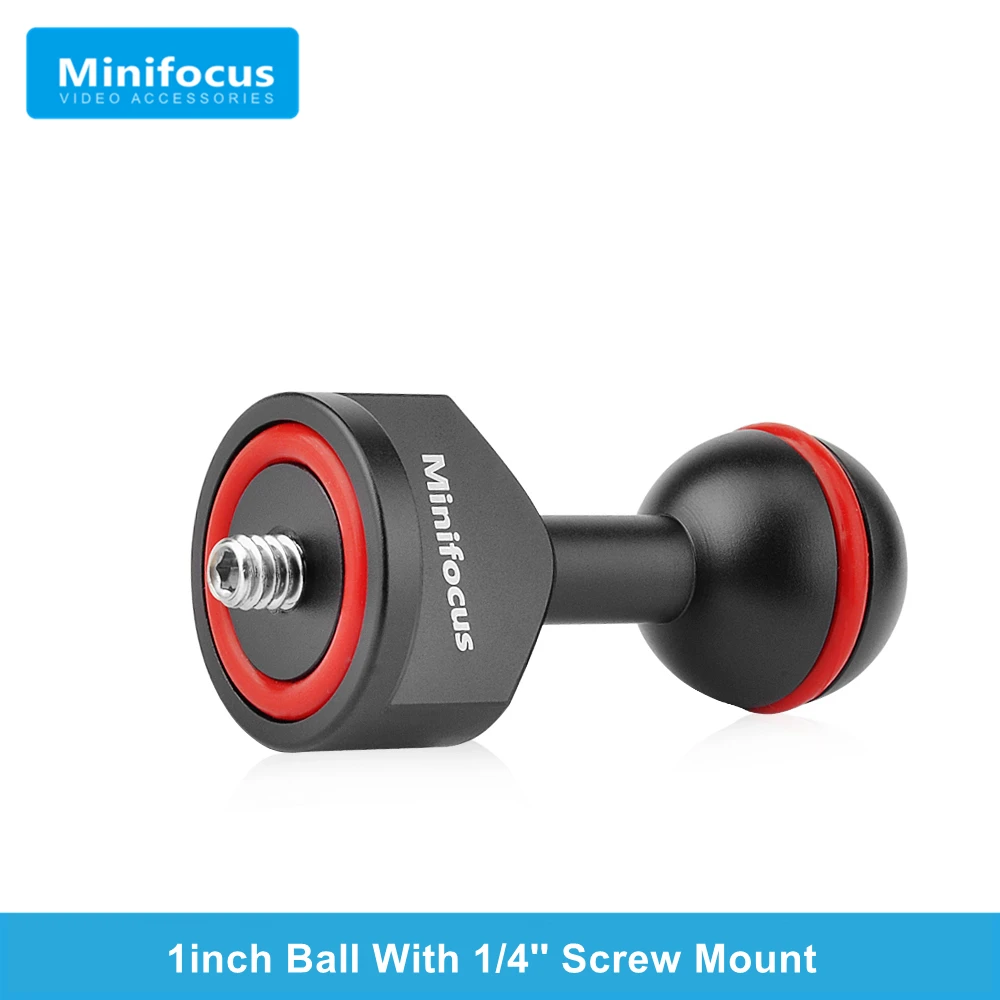 

1 дюймовый шаровой адаптер с винтом 1/4 дюйма для подводной камеры, поднос, шаровое Крепление для подводного плавания, фотография, заполнясве...