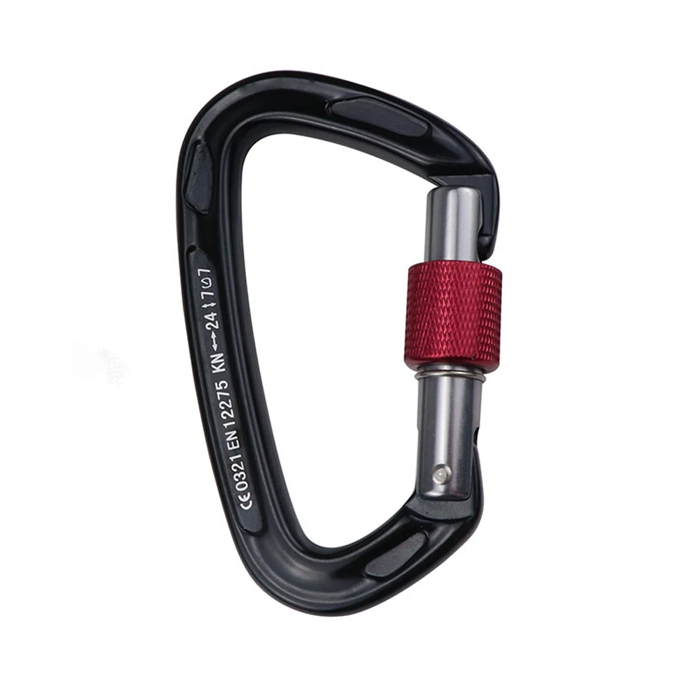 

Auto Lock Carabiner 24KN Carabiner Auto Lock D-ring Buckle Climbing Rappelling Locking Clip Accessories Parts 1 Pcs