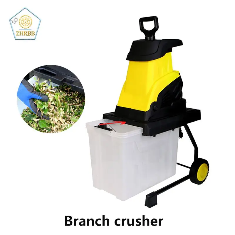 

ZHRBB Small Industrial Household Twig Shredder Gardening Twig Shredder Large Capacity High Power Electric Wood Shredder