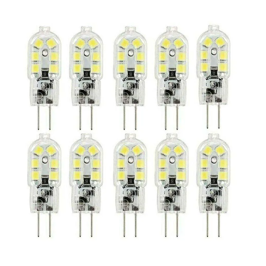 

10pcs/lot G4 LED 2W Light Bulb AC DC 12V 220V LED Lamp SMD2835 Spotlight Chandelier Lighting Replace 30W 60W Halogen Lamps