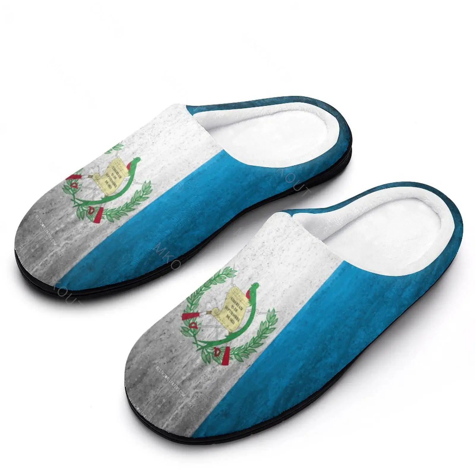 

Зимние теплые тапочки с флагом Гватемалы (11) для мужчин и женщин, хлопковые сланцы, Нескользящие домашние шлепанцы для пар Туфли-лоферы на плоской подошве flopuomo