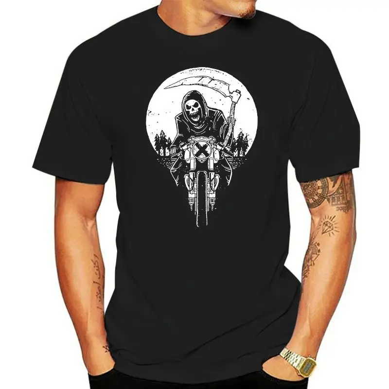 

Grim Racer Camiseta Sin Mangas Hombre Death Segador Motorista Scyth для молодежи среднего возраста Старая футболка