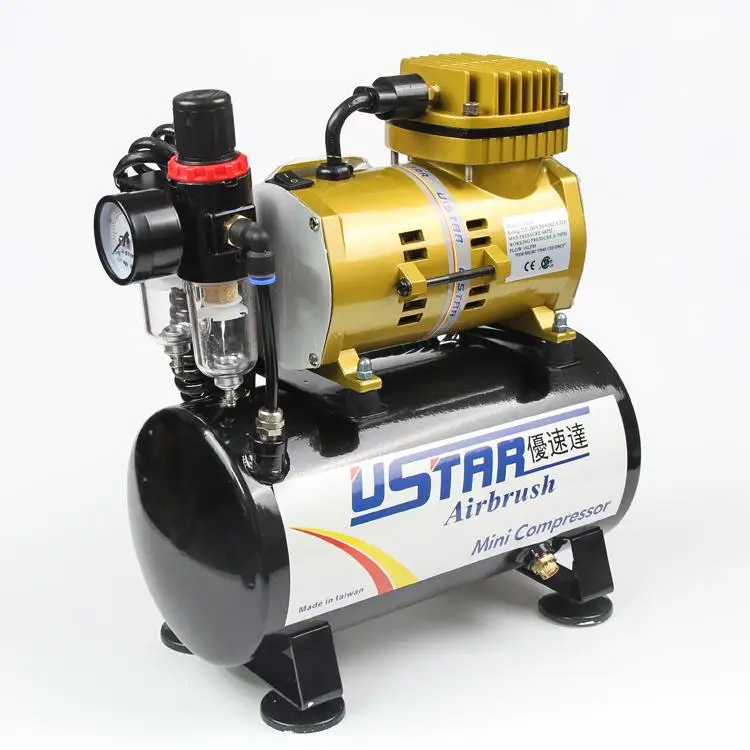 

USTAR UA-110010 Airbrush мини-компрессор 6 л Бензобак золотой