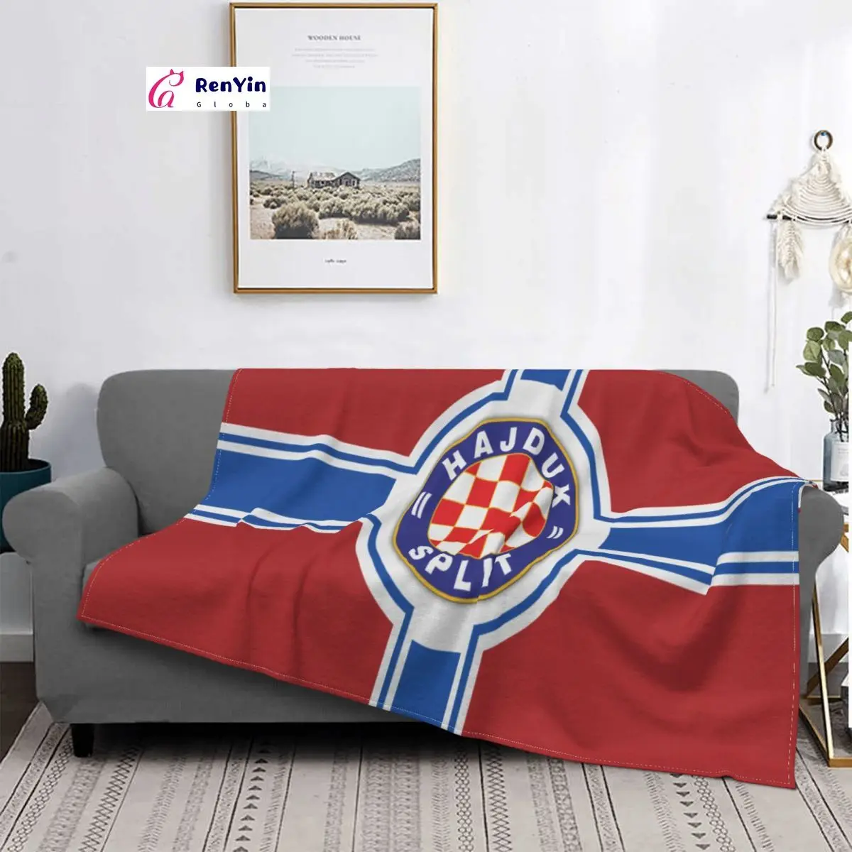 

Hajduk Split 1594 Blanket Bedspread Bed Plaid Comforter Muslin Plaid Double Blanket Winter Bed Covers Receiving Blankets