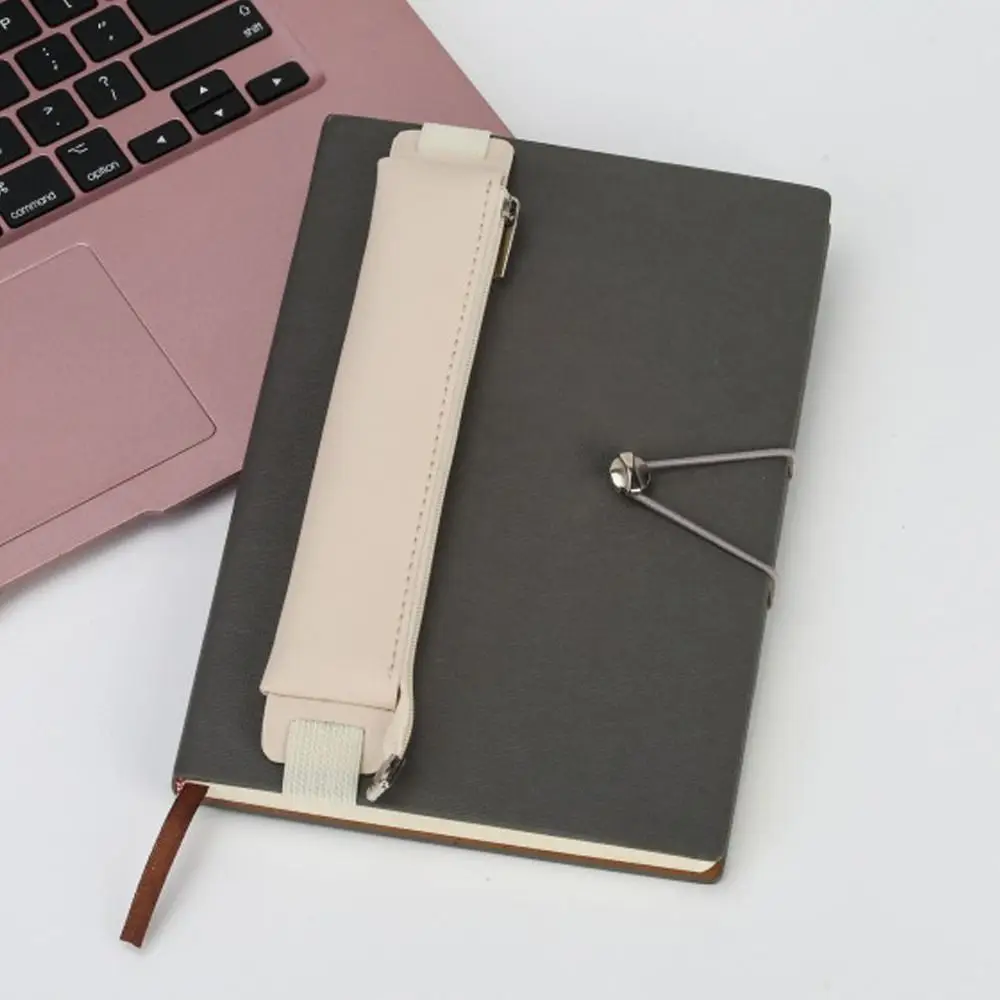 Case With Zipper Anti-lost Pen Bag Book Notebook Elastic Rub