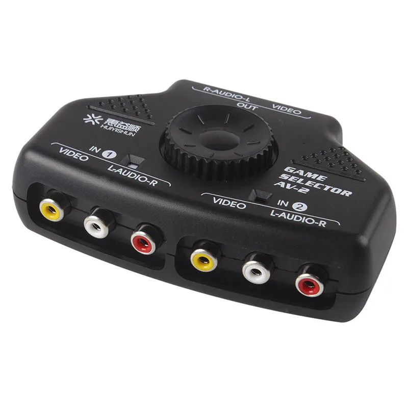 Audio Video AV RCA Switch Selector Box Splitter w/3 Cable for XBox PS2 |