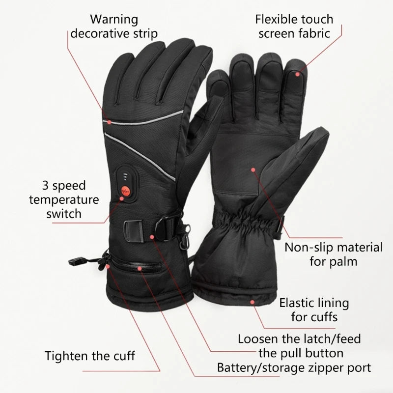 

Electric Heating Gloves Warmth Winter Gloves Perfect for Skiing Snowboarding