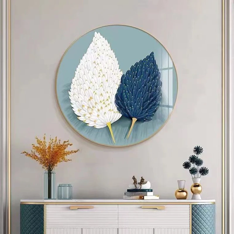 

Abstract Print Pattern Circular Decor Mural Dining Room Bedroom Porch Hang Painting Simple Living Room Background Wall Painting