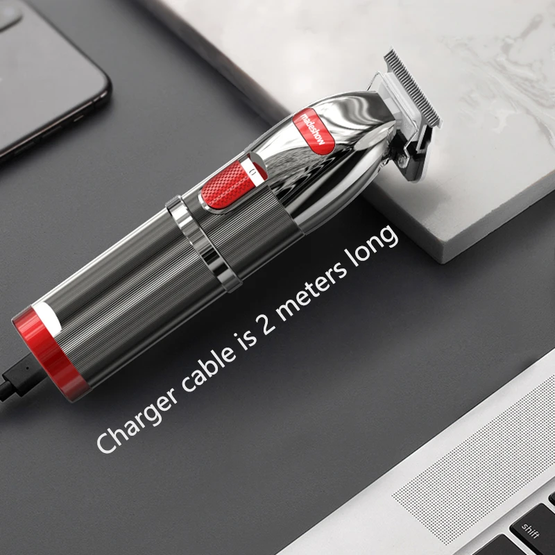 Professional Cordless Hair Clipper, Madeshow M6 Haircut Machine, Newest Hair Trimmer for Barbers, All Metal Haircutting Machine