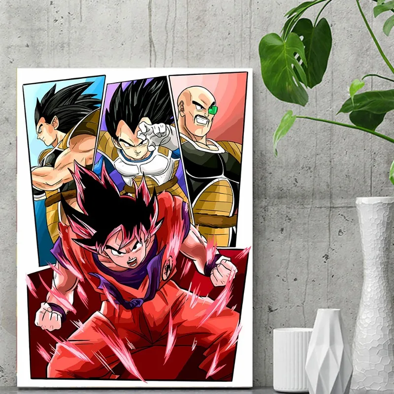 Аниме-постер Драконий жемчуг на холсте Аниме Супер Вегета солнце Гоку висячая