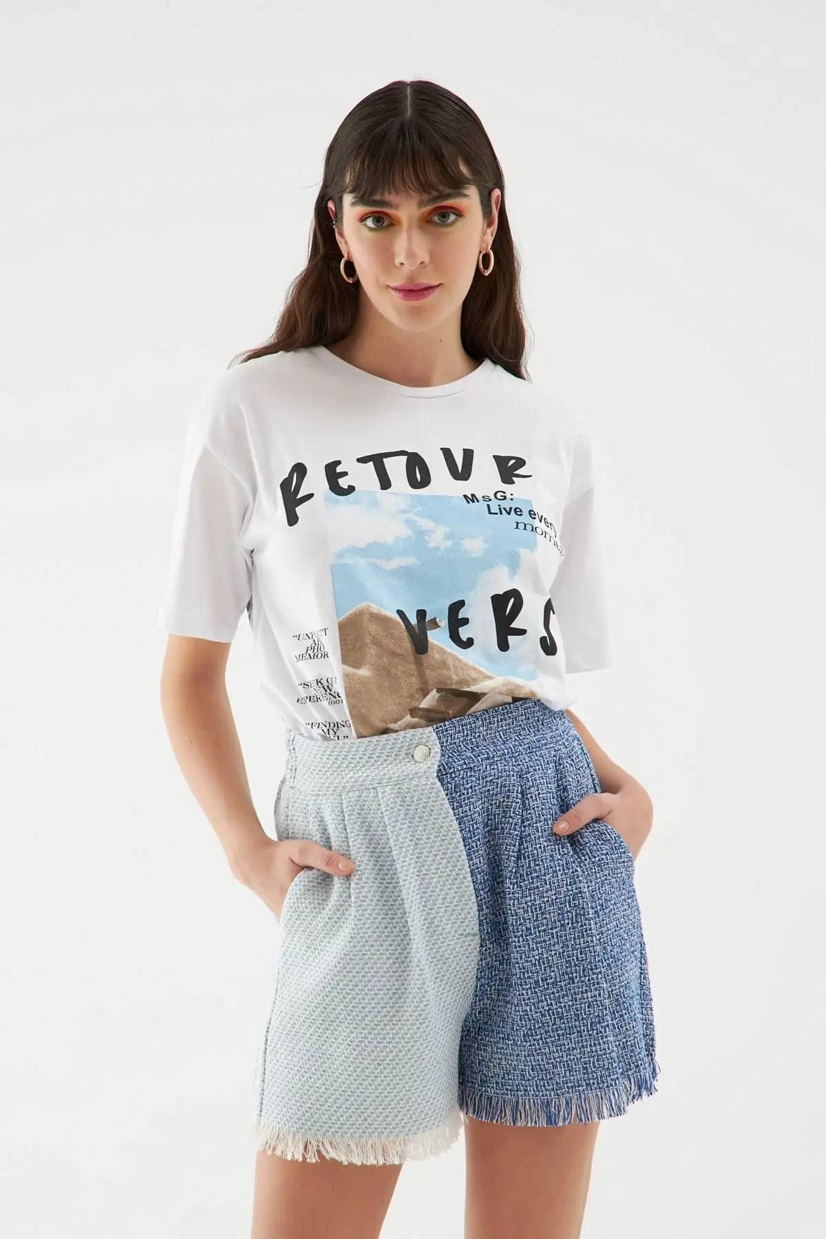 

Шорты женские с кисточками, базовые Короткие штаны-бермуды, 2 цвета, синие, летние мини-брюки