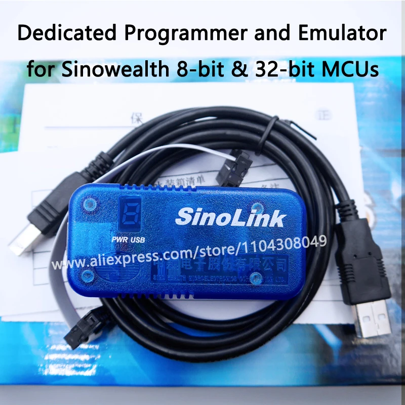 

Специальный программатор и эмулятор для 8-битного эмулятора Sinowealth и 32-битного эмулятора программатора Sinolink