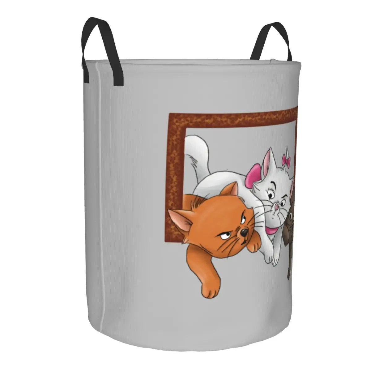 Корзина для белья с милым котом Мари и котенком на заказ большая корзина хранения