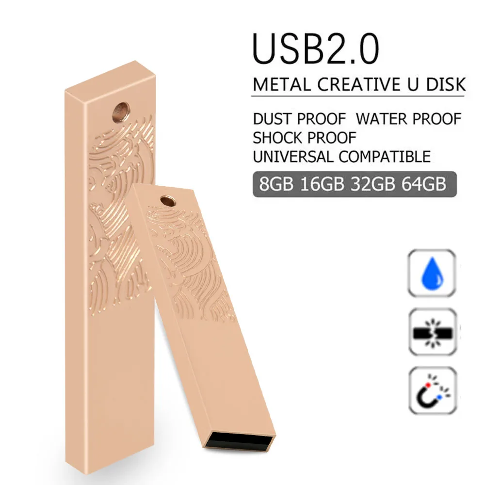 

Высокоскоростной флеш-накопитель, 64 ГБ, флеш-накопитель usb объемом 32 ГБ, usb-накопитель объемом 16 ГБ, прочный флеш-накопитель usb 2,0 с гравировко...