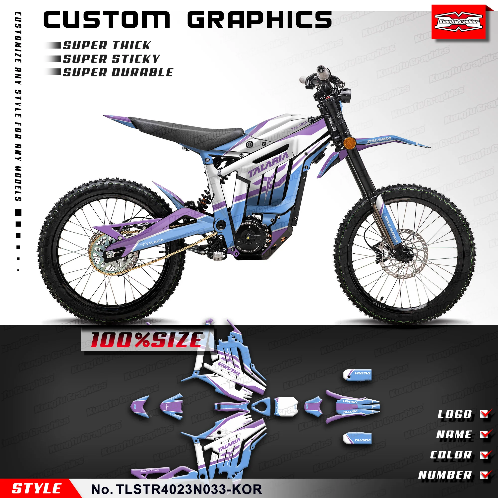 KUNGFU GRAPHICS для Talaria Sting R MX4 MX3 L1E SX3 Набор наклеек фотография