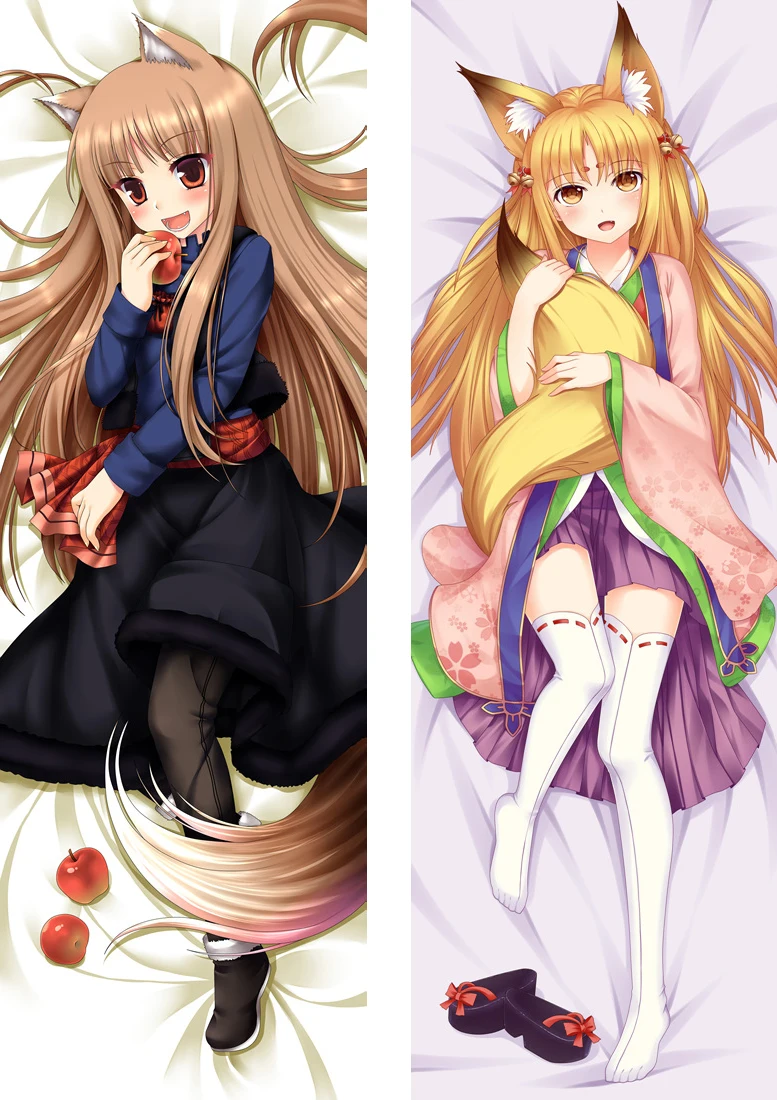 Чехол для подушки с аниме-изображением специй и волка Хоро дакимакура 2-сторонний