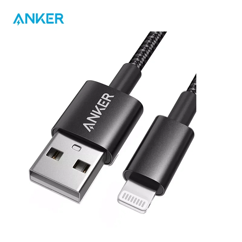 

Anker usb lightning cable Premium Double-Braided Nylon Lightning Cable MFi Certified for iPhone11 iPhone12 3.3ft charging cable