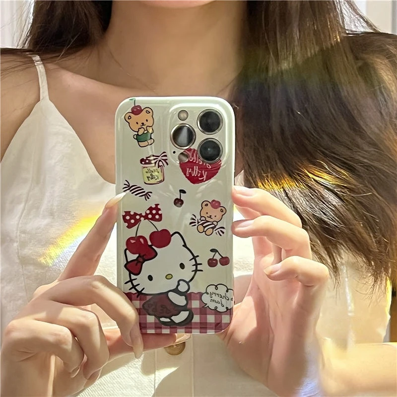 

Cartoon Hello Kitty for 13 Pro Max Phone Case iPhone 12 11 Soft XS Max New X XR