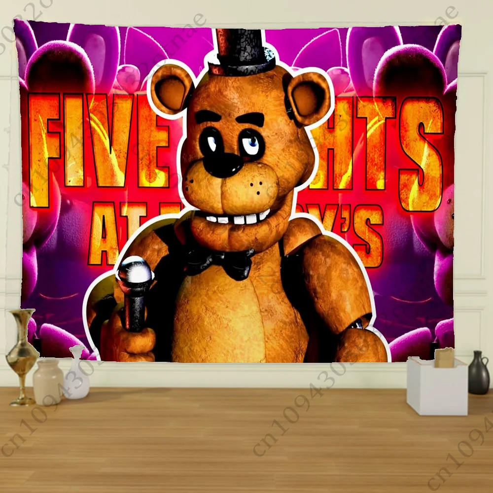 Fnaf F-Five-nights-At-F-Freddy Гобелен с креативным узором Фото Гостиная Настенный