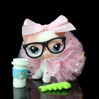 yasmine pet shop white cat kitty blue eyes glasses accessories lps 64