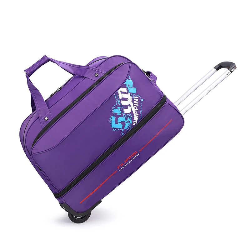 

Female Travel Luggage Bags Wheeled Duffle Trolley Bag Rolling Suitcase Women Men Traveler Bag With Wheel Carry-On Bag