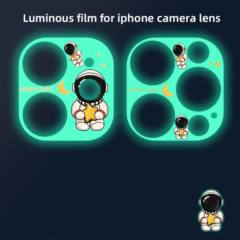 

2PCS Luminous Lens Film for Iphone 13 Pro Camera Lens Protector For iphone 12 Pro Max Soft Hydrogel Film Sticker For iphone 11