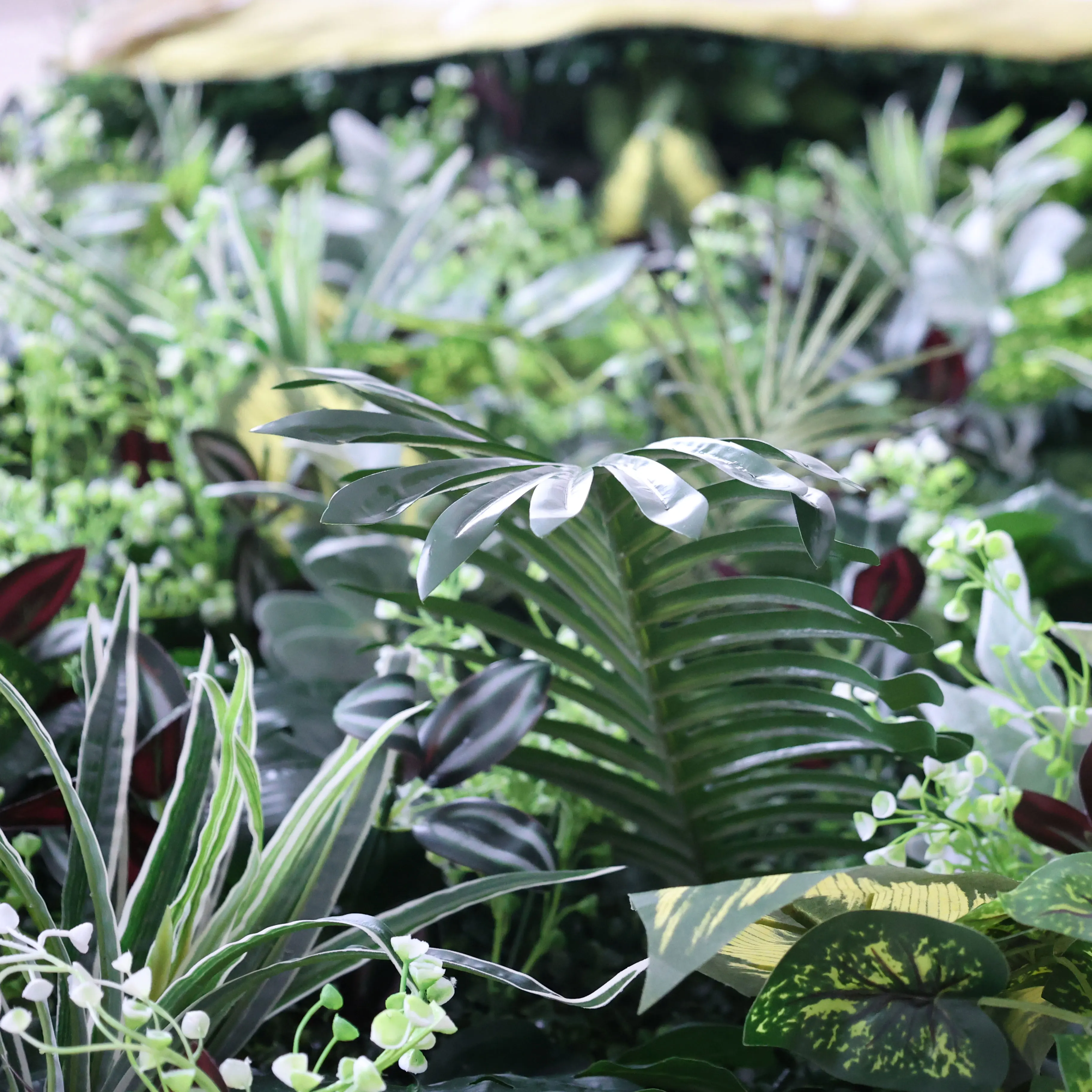 YuLiFlower на заказ зеленый рулон цветок настенная стойка высокое качество фон