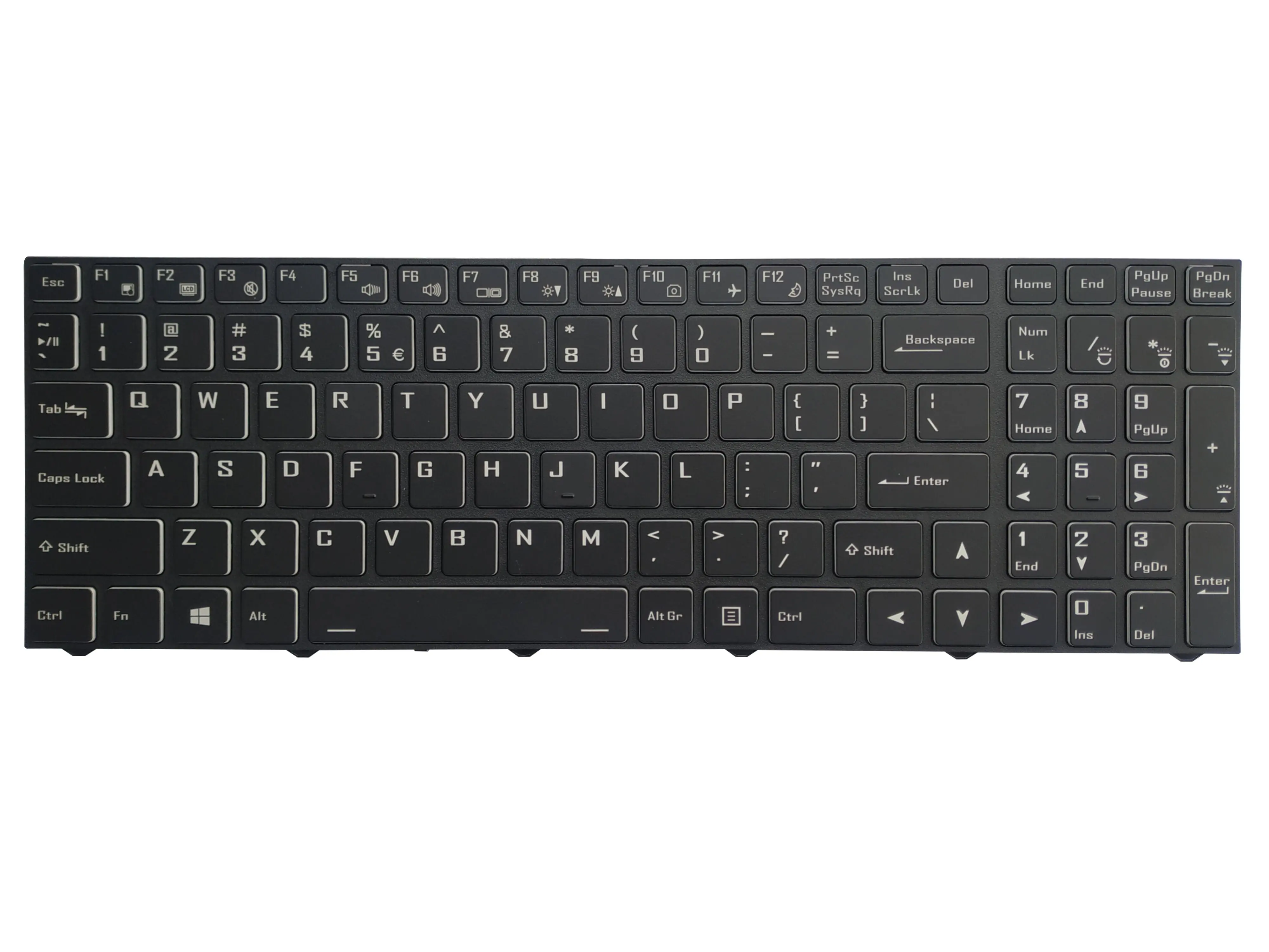 

New Backlit US Keyboard For Clevo NH70 NH70RCQ N960 N970 6-80-N815Z0-01D-1 6 80 N15Z0 01D 1 CVM18H93US9430 English Black