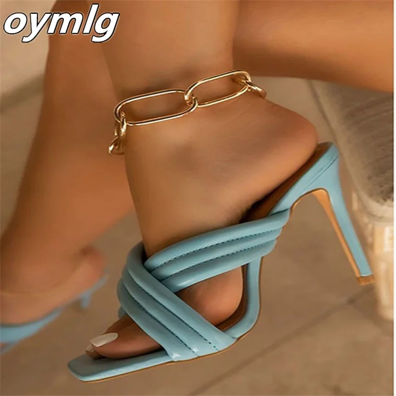 

2022 new autumn large size high heels cross stiletto open toe fashion sandals women designer sandals women shoes high heel