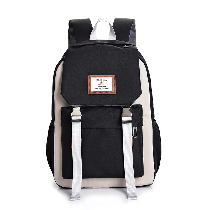 

Men Women Canvas Backpacks for Teenagers Large Capacity Unisex Patchwork Softback Hiking Backpacks Camping Equipment
