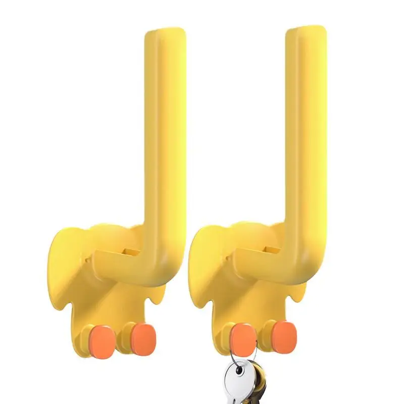 

Elephant Hook 2 PCS Adhesive Wall Hooks Suitable Install In Living Room Bedroom Study Room Kitchen Bathroom Toilet Office