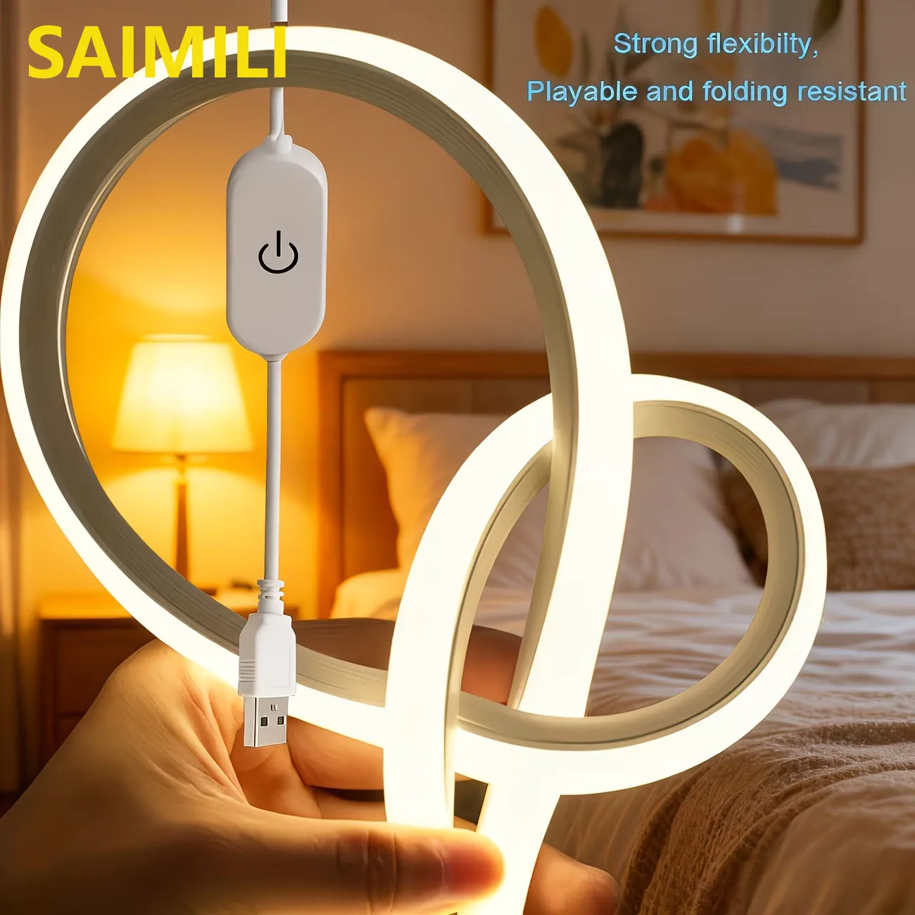 

LED лента USB 5В, гибкая, водонепроницаемая со датчиком движения 1-5м