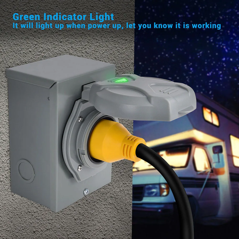 

Generator Power Entry Box Heavy Duty 30A Generator Power Input Box L5-30 L14-30P Plug 3/4 Prong 125V 250V Electrical Equipment