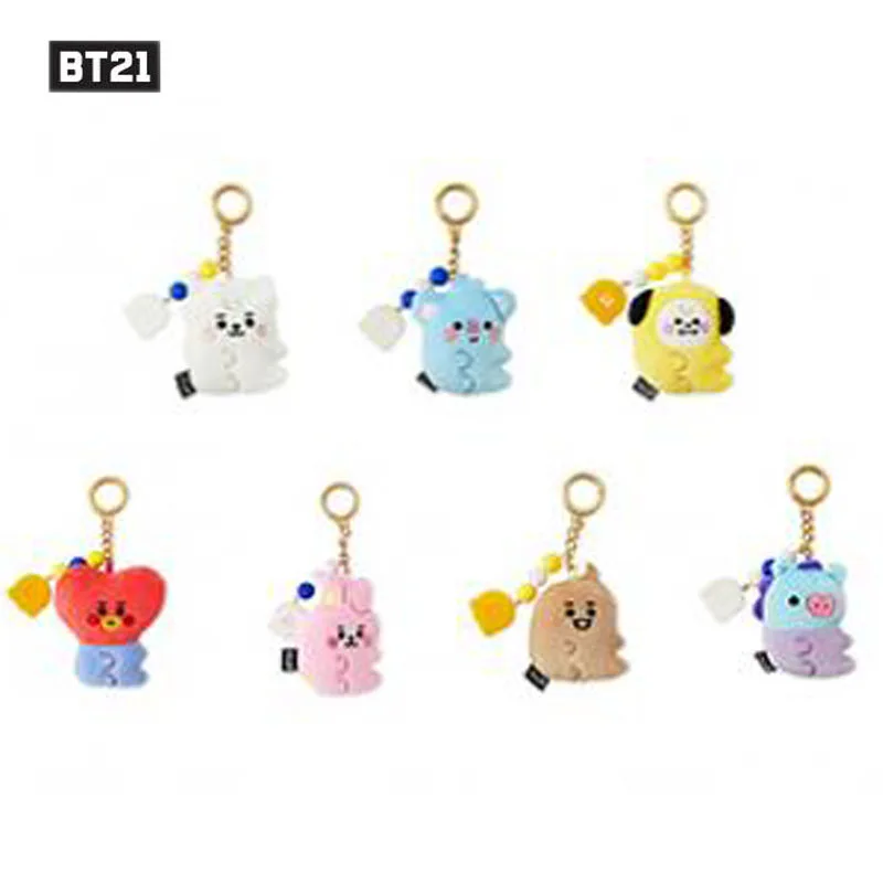 

BT21 Candy Series Polyester Kawaii Keychain Cartoon Anime Plush Doll Backpack Pendant Accessories Birthday Gift LINE FRIENDS