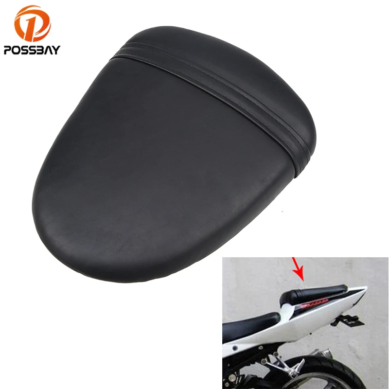 

Black PU Leather Motorcycle Retro Solo SeatsPads Cover Rear Passenger Seat Cushion Pillion for Suzuki GSXR 1000 K7 2007 2008