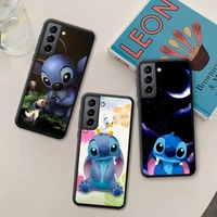kawaii cartoon stitch phone case for samsung galaxy s22 s21 ultra s20 fe s9 plus s10 5g lite 2020 silicone soft cover