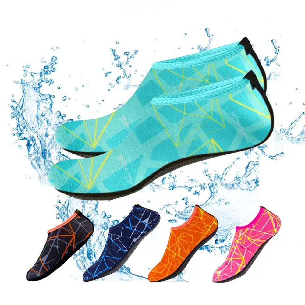 

YFASHION 1 Pair Printed Diving Socks Lightweight Breathable Quick-dry Swimming Socks For Water Sports Outdoor Activities